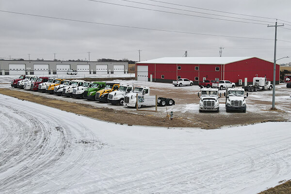 Customer reviewign trucks for sale